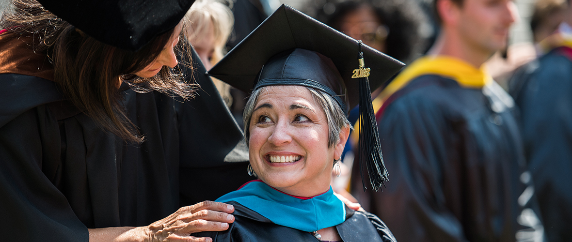 Woman getting hooded